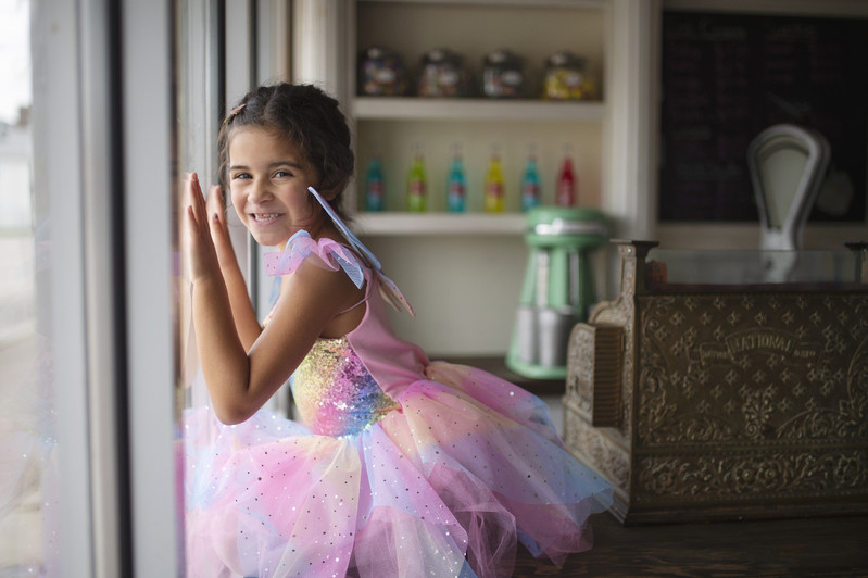 great pretenders rainbow fairy dress Rainbow Fairy Dress & Wings Size 3-4 main image 1