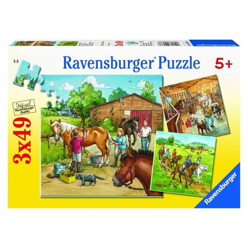 Ravensburger 3x49pc - A Day With Horses Puzzle