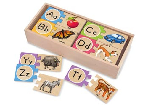 Melissa & Doug -  Alphabet Wooden Puzzle Cards