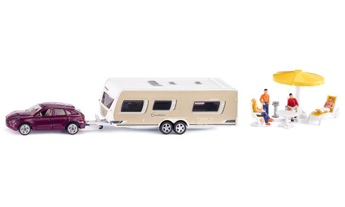 Siku - 2542 - Porsche Car With Caravan - 1:55 Scale