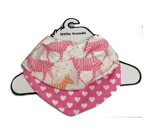 Little Trends Bandana Bib- Zebras and Hearts 2 Pk by Annabel Trends