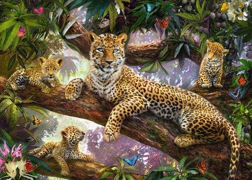 Ravensburger 1000pc - Leopard Family Puzzle