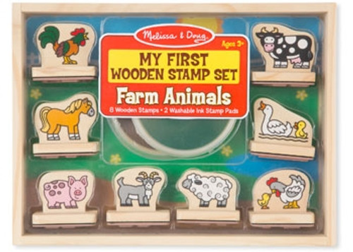 Melissa & Doug - My First Wooden Stamp Set - Farm Animals