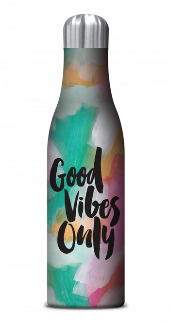 Studio Oh! - Insulated Stainless Steel Drink Bottle - Good Vibes Only 500ml