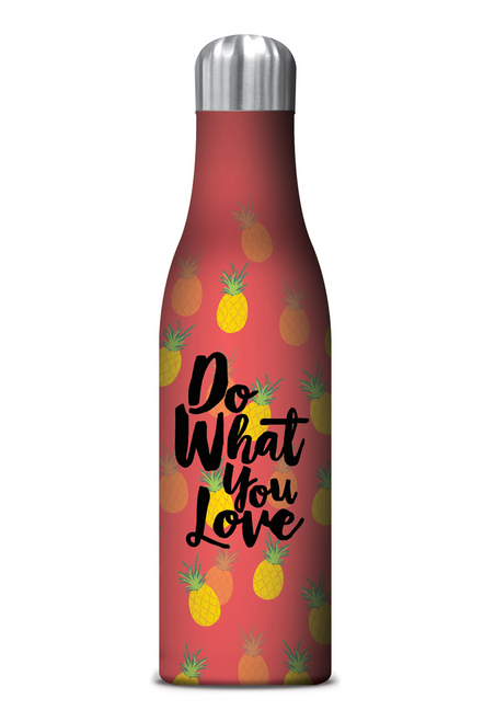 Studio Oh! - Insulated Stainless Steel Drink Bottle - Love Pineapples 500ml