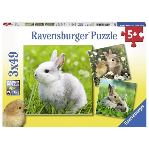 Ravensburger 3x49pc - Cute Bunnies Puzzle