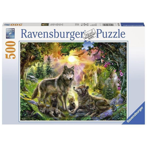 Ravensburger 500pc - Wolf Family In Sunshine Puzzle