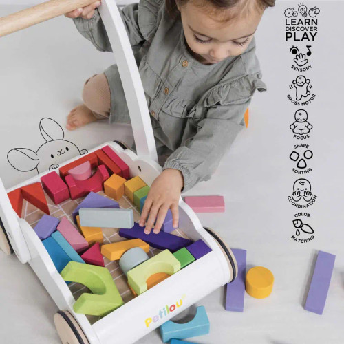 Le Toy Van Petilou Rainbow Baby Walker & Puzzle