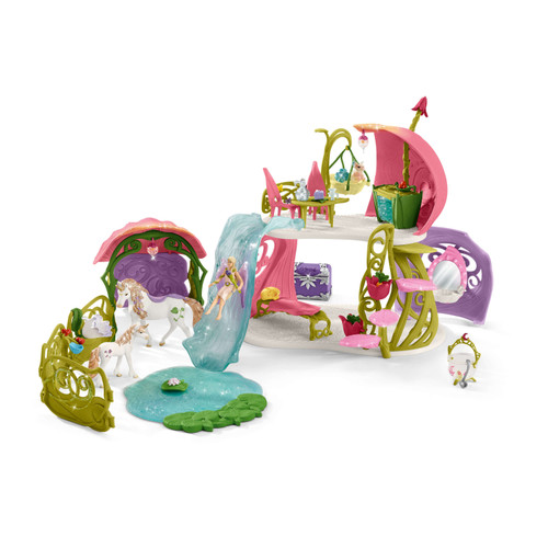 Schleich Bayala - Glittering Flower House with Unicorns, Lake and Stable 42445