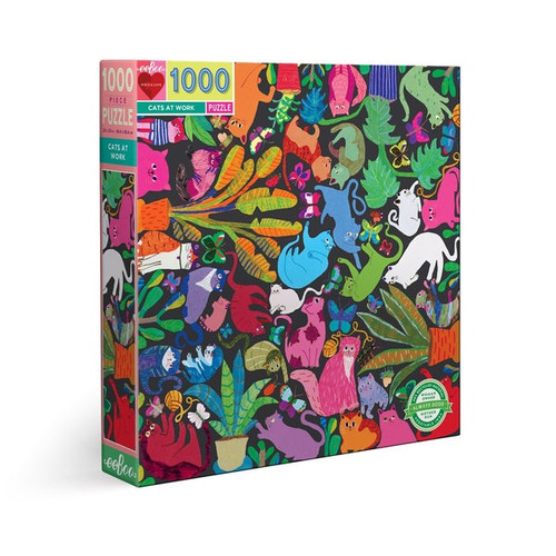 eeBoo 1000pc - Cats at Work Puzzle