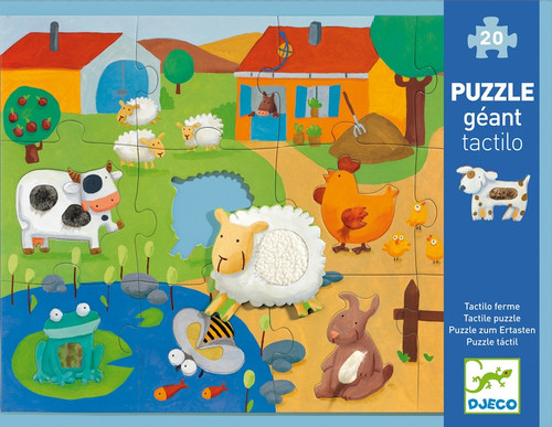 Djeco Tactile Farm 20pc Puzzle