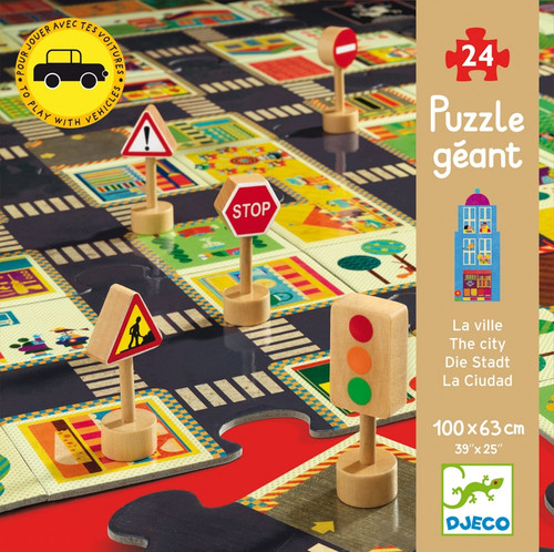 Djeco City Road 24pc Giant Puzzle