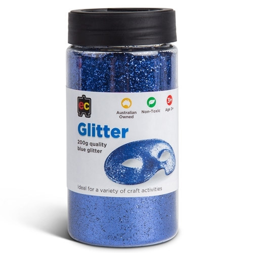 Educational Colours - Glitter 200g Jar Blue