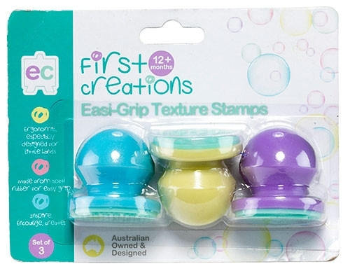 Educational Colours First Creations - Easi-Grip Texture Stamps Set of 3