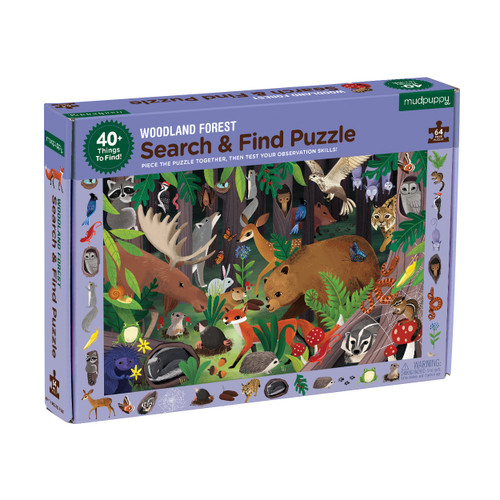 Mudpuppy Search & Find Observation Puzzle - Woodland Forest 64pc