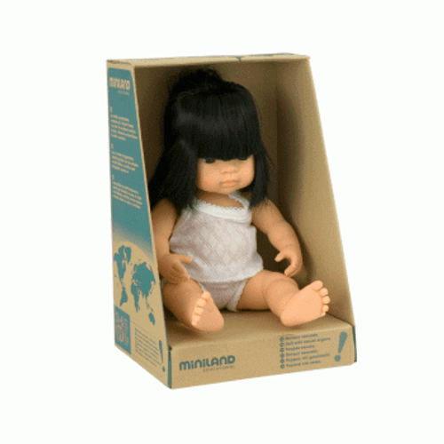 Miniland Doll  38cm - Asian Girl Baby Doll