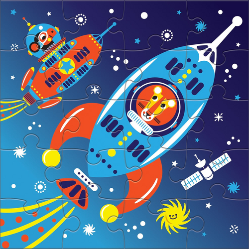Mudpuppy - Space Adventure Magnetic Puzzle (Pack of 2) Mudpuppy - Space Adventure Magnetic Puzzle (Pack of 2)