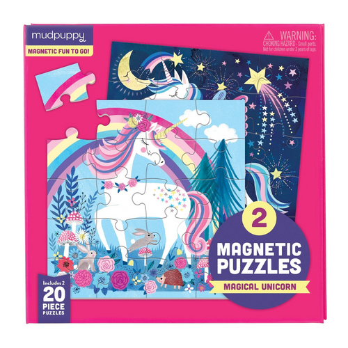 Mudpuppy - Magical Unicorn Magnetic Puzzle (Pack of 2)