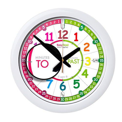 EasyRead Time Teacher: Past & To Wall Clock - Rainbow EasyRead Time Teacher: Past & To Wall Clock - Rainbow