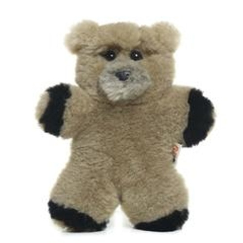 Flat Friends- Grizzly Bear Lambskin Soft Toy