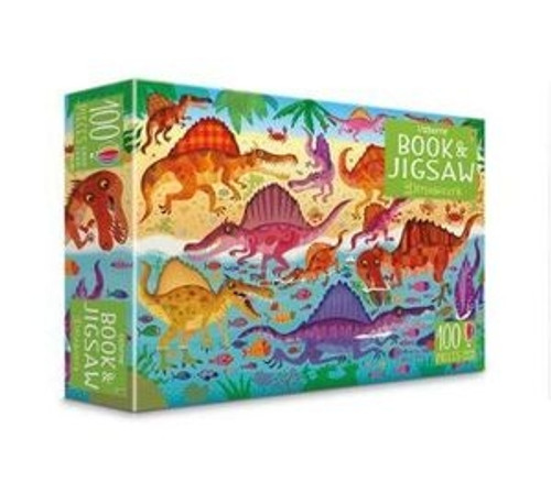 Usborne - Book and Jigsaw Dinosaurs 100pc