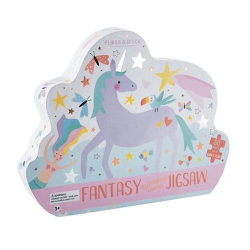 Floss & Rock 80pc -  Fantasy Butterfly Shaped Puzzle