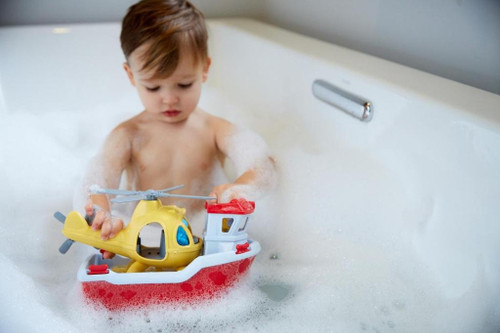 Green Toys - Rescue Boat and Helicopter