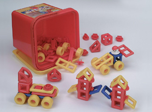 Mobilo Junior Bucket with Lid and 2 Heads - 106 Pieces