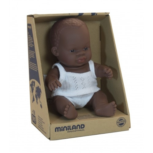 Miniland Doll 21 cm - African Baby Boy