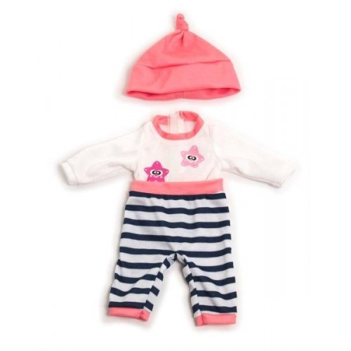Miniland Clothing 32cm - Pink Winter Pyjamas