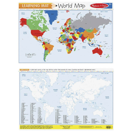 Melissa & Doug - World Map Write-A-Mat