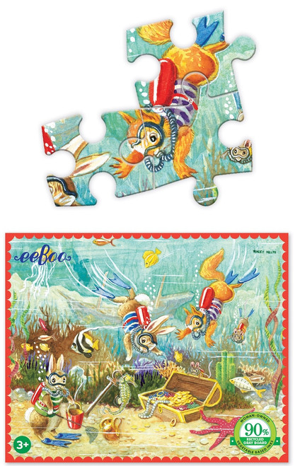 Eeboo - 36pc Mini Puzzle Finding Treasure