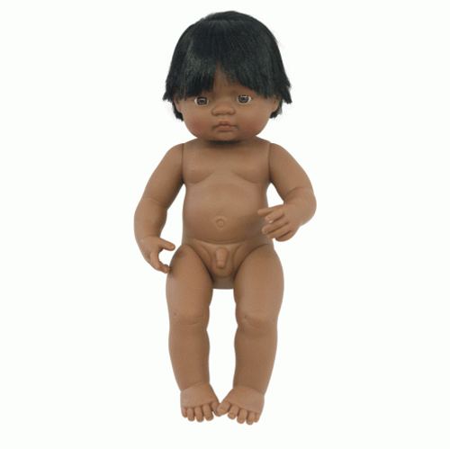 Miniland Doll 38 cm - Latin American Boy (undressed)
