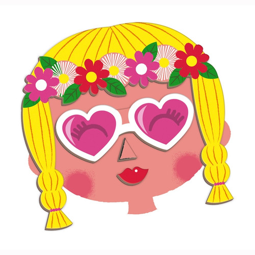 Janod - Girls Crazy Faces  Magnetibook Janod - Girls Crazy Faces  Magnetibook