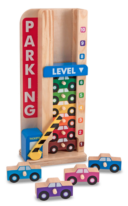 Melissa & Doug - Wooden Stack & Count Parking Garage Melissa & Doug - Wooden Stack & Count Parking Garage