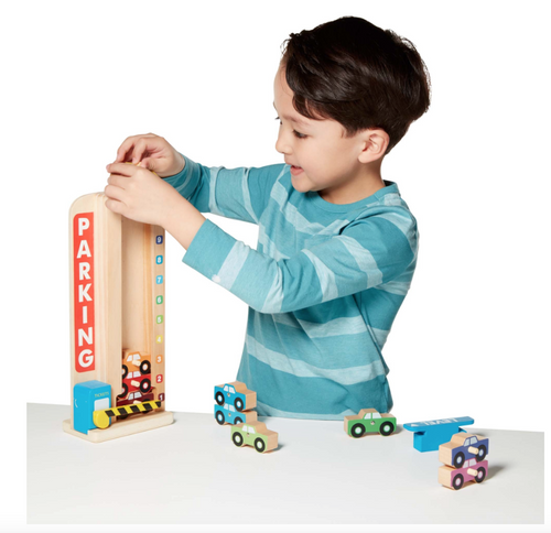 Melissa & Doug - Wooden Stack & Count Parking Garage Melissa & Doug - Wooden Stack & Count Parking Garage