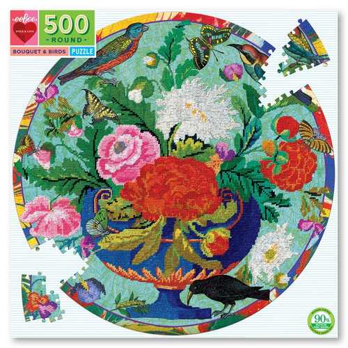 eeboo floral puzzle 500pc