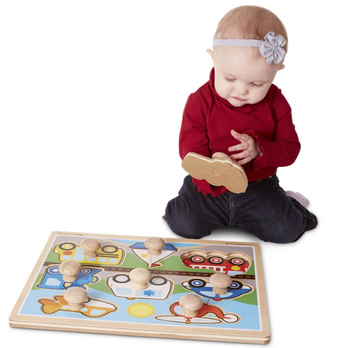 Melissa & Doug - Vehicles Jumbo Knob Puzzle - 8 pieces Melissa & Doug - Vehicles Jumbo Knob Puzzle - 8 pieces