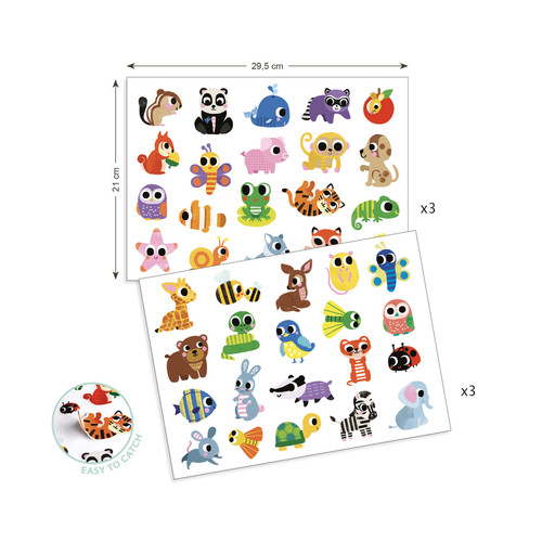 Djeco - Baby Animals Big Stickers