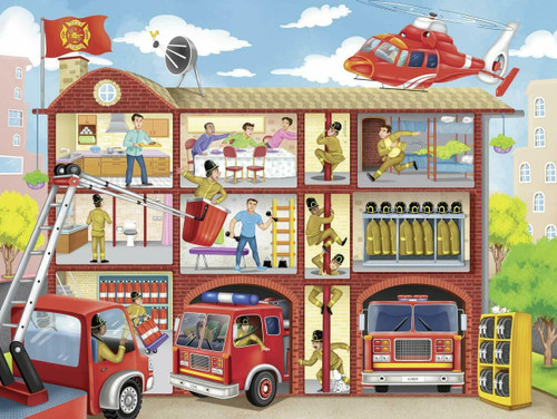 Ravensburger 100pc - Firehouse Frenzy Puzzle