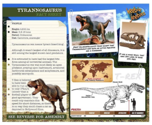 Heebie Jeebies - Dino Kit Small Tyrannosaurus Heebie Jeebies - Dino Kit Small Tyrannosaurus