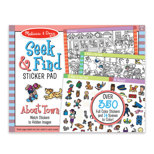 Melissa & Doug Seek & Find Sticker Pad - Around Town