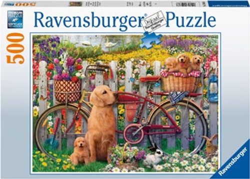 Ravensburger 500pc - Cute Dogs in the Garden Puzzle