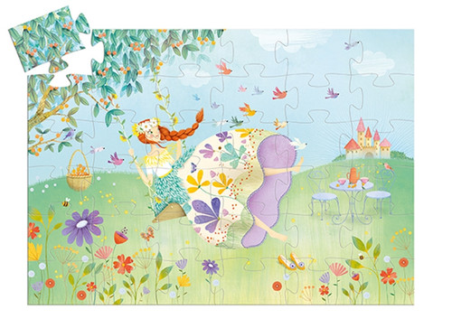 Djeco The Princess Of Spring Silhouette Puzzle 36pc Djeco The Princess Of Spring Silhouette Puzzle 36pc