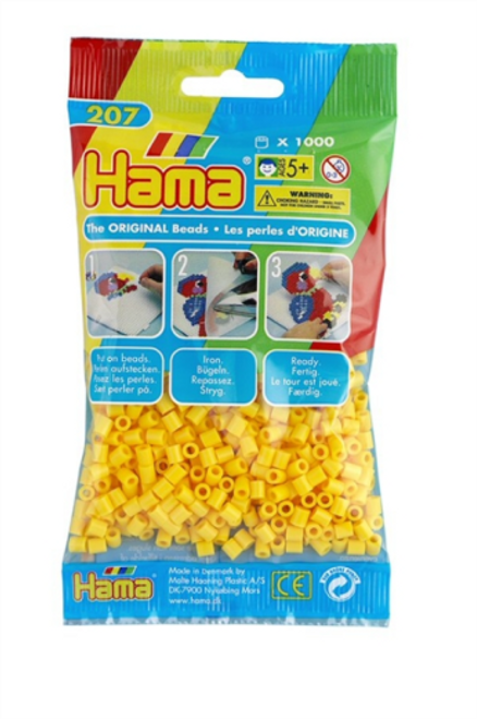 Hama Beads - Yellow - 1000 Beads