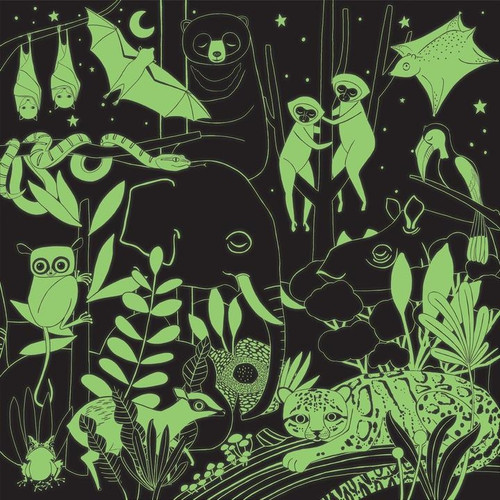 Mudpuppy 500pc - Jungle Illuminated Glow in the Dark Puzzle Mudpuppy 500pc - Jungle Illuminated Glow in the Dark Puzzle