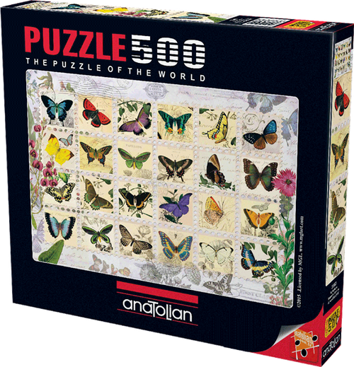 Anatolian 500pc - Butterfly Stamps Puzzle