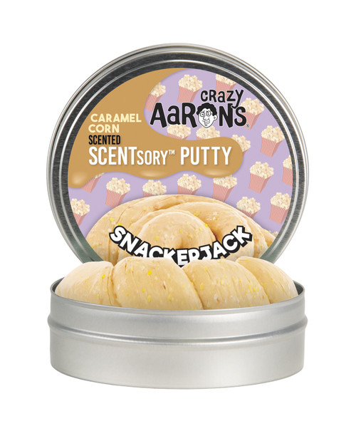 Crazy Aaron's Caramel Corn Scented SCENTsory Putty - Snackerjack - 2.5" Tin