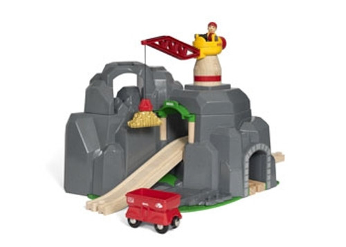 BRIO - Crane and Mountain Tunnel, 7 pieces