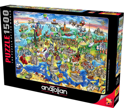 Anatolian 1500pc - European World Puzzle